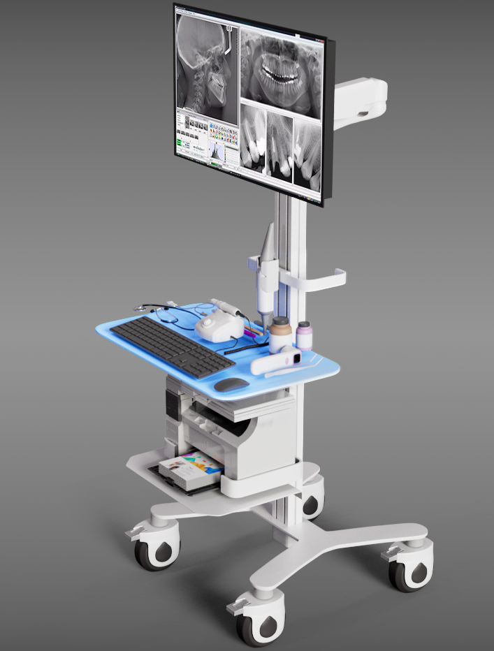 HSM-9 All-in-One Medical PC Cart - Mobile EMR/EHR Workstation
