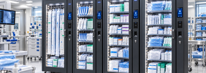 RIFE smart medical inventory cabinets shown as a multi-cabinet hospital deployment concept