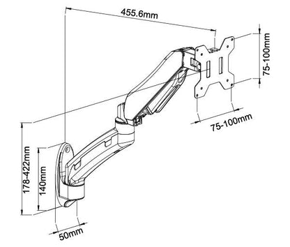 LCD Gas Spring Wall Mount (WM-9G)
