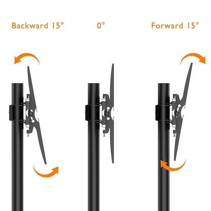 Mobile TV Cart for LCD LED Plasma Flat Screen Panel Trolley Floor Stand with Locking wheels | Fits 23" to 55" (2 Year Warranty) (H10)