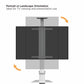 ULTRA-MODERN ALUMINUM TV CART (LANDSCAPE/PORTRAIT ORIENTATION) Rf-TTV12-46TW