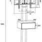 TV Floor Stand on Wheels I Universal Mobile TV Stand with AV Cabinet !Rolling TV Cart for Screens 32 to 65 inches (TMC-E)