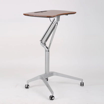 Gas-Spring Mobile Laptop Cart for Clinics and Training