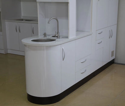 Dental Center Island Partition Cabinet with Hidden Waste – RF-ES-03
