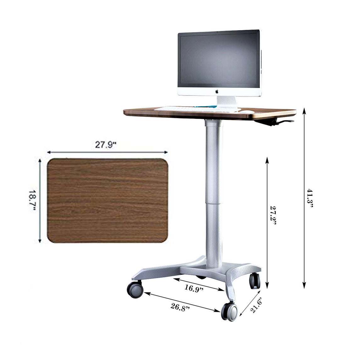 Pneumatic adjustable deals height laptop desk