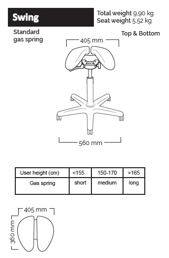 Salli saddle online chair