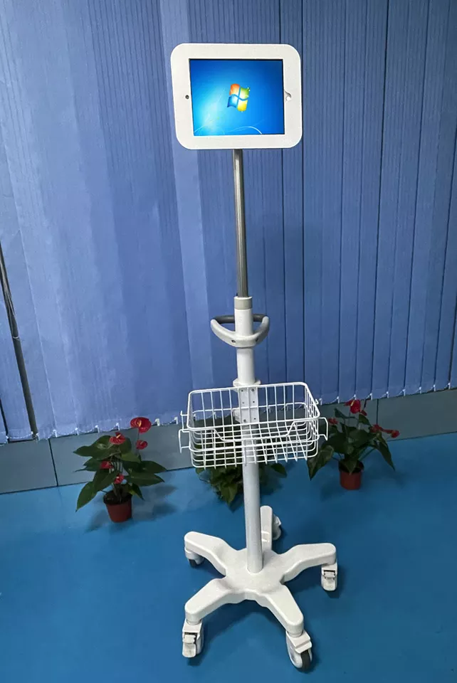 Movable Hospital Tablet Cart Trolley for 9.7 inch /10.2 inch / 12.9inch 360 degrees of adjustment Medical ipad Medical Cart