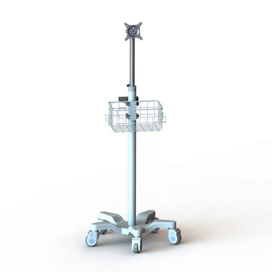 Customized Height Adjustable Patient Monitor Stand Rolling medical  cart