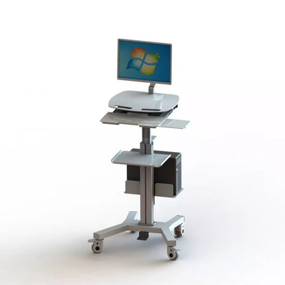 All in one workstation Height Adjustable Mobile Medical computer trolley Tablet VESA Hospital trolley for dental clinic