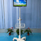 Customized Height Adjustable Patient Monitor Stand Rolling medical  cart