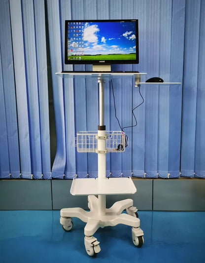 Hospital Mobile Computer Affordable Patient Monitor Stands & Trolleys on Wheels