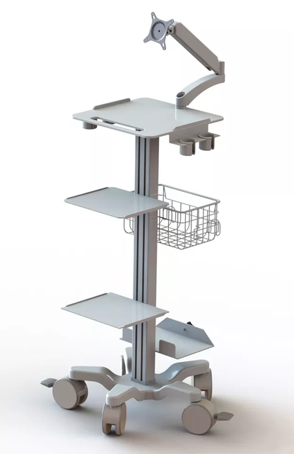 Computer Trolley Desks & Mobile Workstations for Hospitals & Industry Medical  Workstation cart