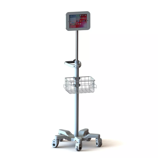 IPad 10.2 inches Medical Rolling stand 3 inch silent medical casters 1/ Ipad trolley with lock for Clinics