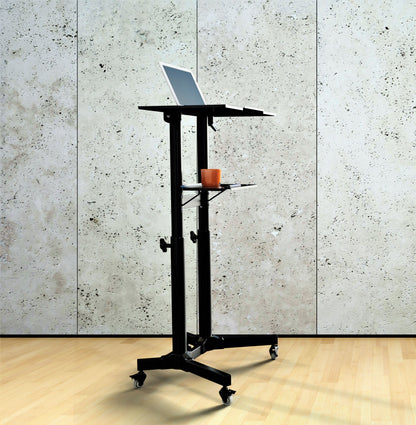 Mobile Laptop Desk Cart Height and Angle Adjustable Tilt Spliting  Laptop Stand Table