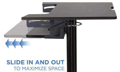 MCT05 Mobile Sit-Stand Computer Workstation with Keyboard Tray