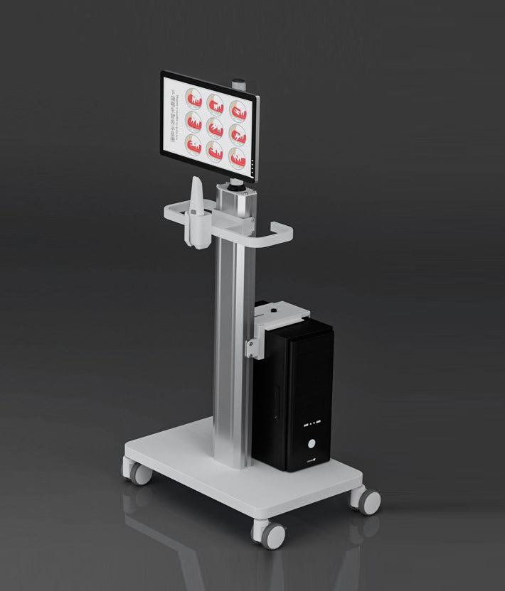 Dental Computer Cart with Scanner Holder and CPU Stand