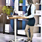 Pneumatic Adjustable Height Laptop Desk, Sit and Stand Mobile Laptop Computer Desk Cart, Ergonomic Design, Excellent Lectern for Classrooms, Offices, and Home, Silver (LPTR)