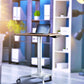 Pneumatic Adjustable Height Laptop Desk, Sit and Stand Mobile Laptop Computer Desk Cart, Ergonomic Design, Excellent Lectern for Classrooms, Offices, and Home, Silver (LPTR)