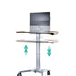 Pneumatic Adjustable Height Laptop Desk, Sit and Stand Mobile Laptop Computer Desk Cart, Ergonomic Design, Excellent Lectern for Classrooms, Offices, and Home, Silver (LPTR)