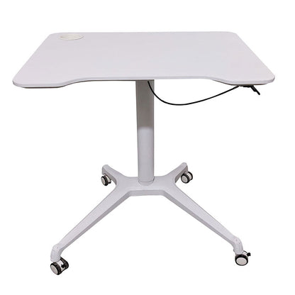 Rife Standing Folding Workstation, Sit Stand Mobile Desk with Height Adjustable