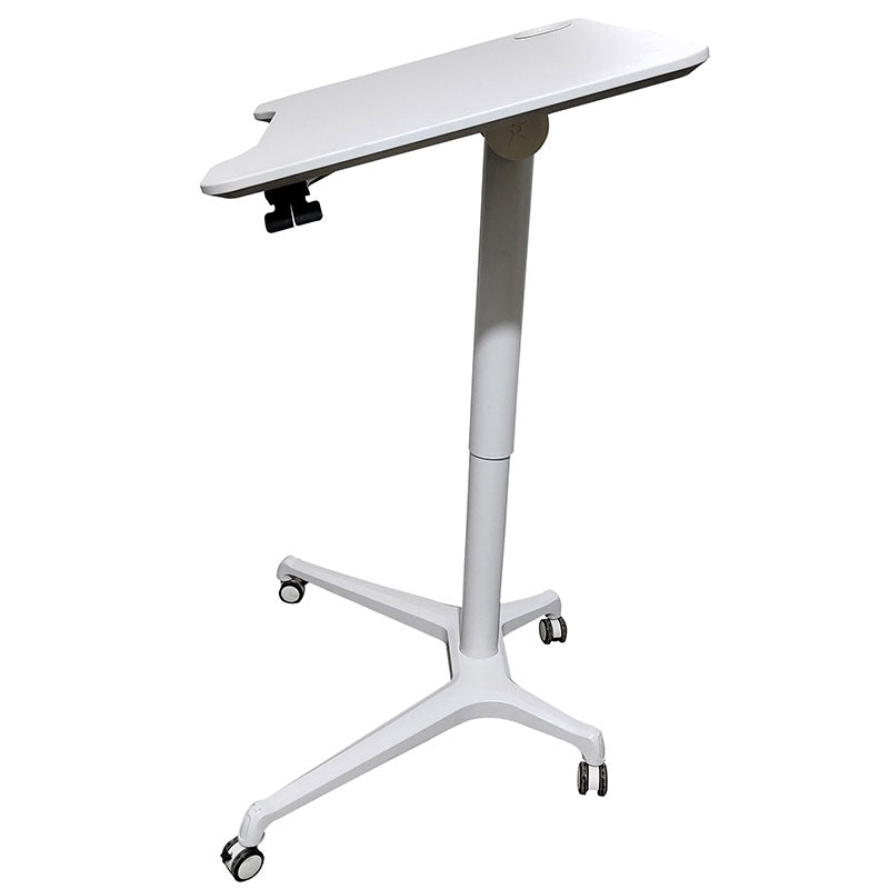 Stand Steady Height Adjustable Round Table & Multifunctional Mobile  Workstation | Portable Standing Desk with Pneumatic Air Lift |  Collaborative