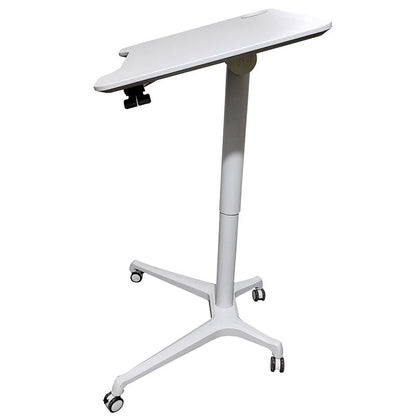 Rife Standing Folding Workstation, Sit Stand Mobile Desk with Height Adjustable