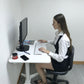Rife Standing Folding Workstation, Sit Stand Mobile Desk with Height Adjustable