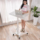 Instant Multi-Purpose Rolling Podium Lectern with Wheels Laptop Workstation, Height Adjustable Pneumatic Sit-Stand Mobile Laptop Cart