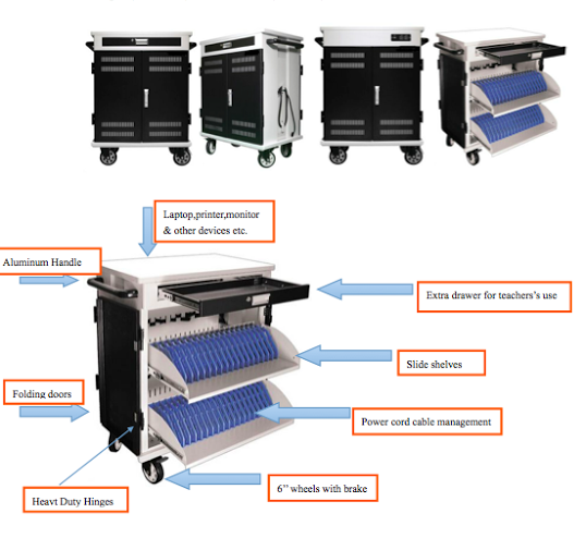 Charging cart for laptops / Ipads /Tablets/ Chromebooks  CP2