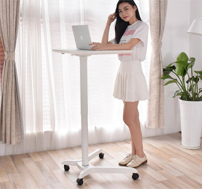 Instant Multi-Purpose Rolling Podium Lectern with Wheels Laptop Workstation, Height Adjustable Pneumatic Sit-Stand Mobile Laptop Cart