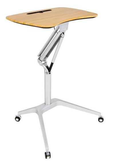 Gas-Spring Mobile Laptop Cart for Clinics and Training